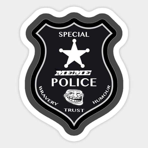 Meme Police badge Sticker by Alouna